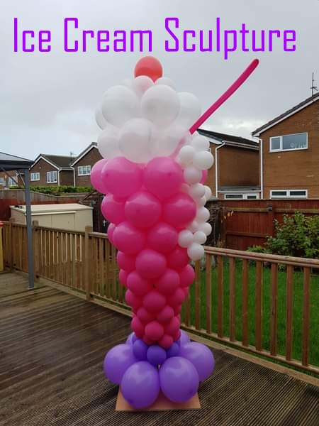 Ice Cream Balloon Sculpture by All in one place Teesside